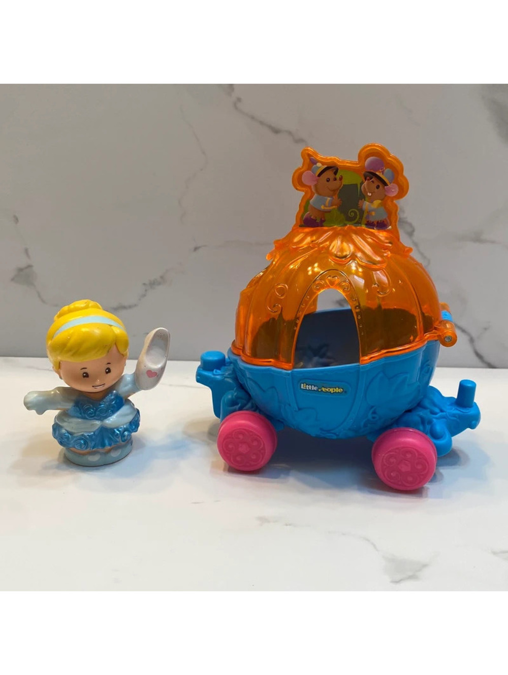Fisher-Price Little People Princess Parade Cinderella & Pals Float Set of 2